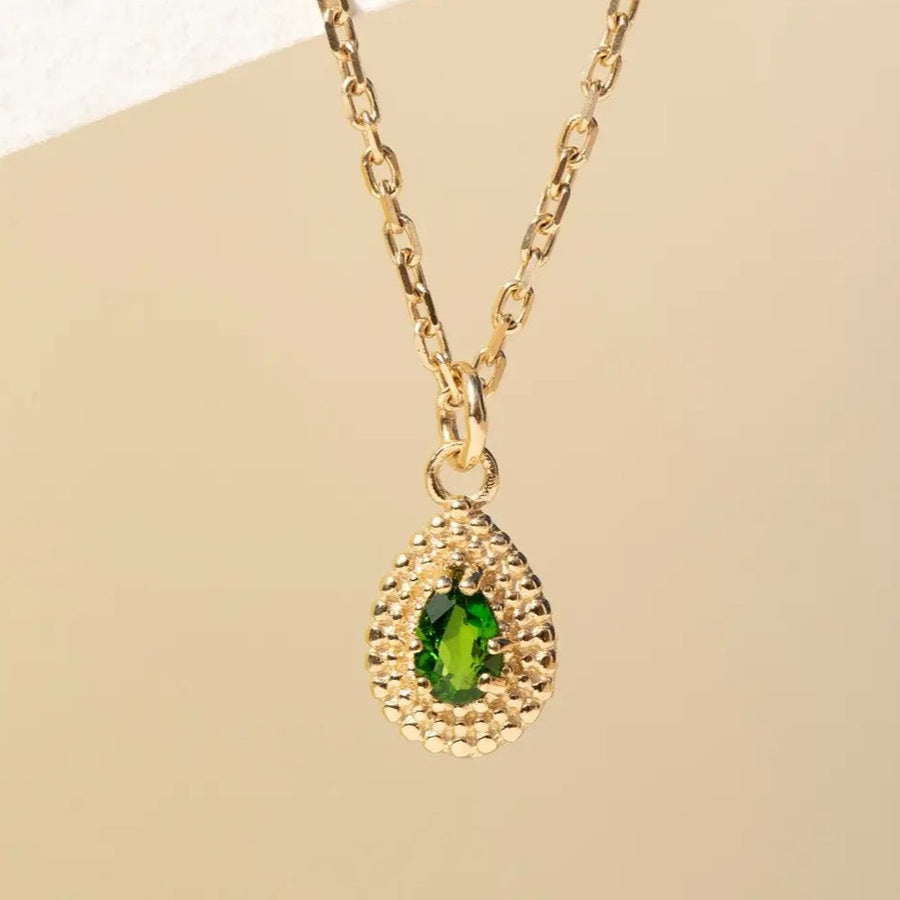 Zoe & Morgan ALTHEA Gold Plated Necklace with Chrome Diopside at EC One London