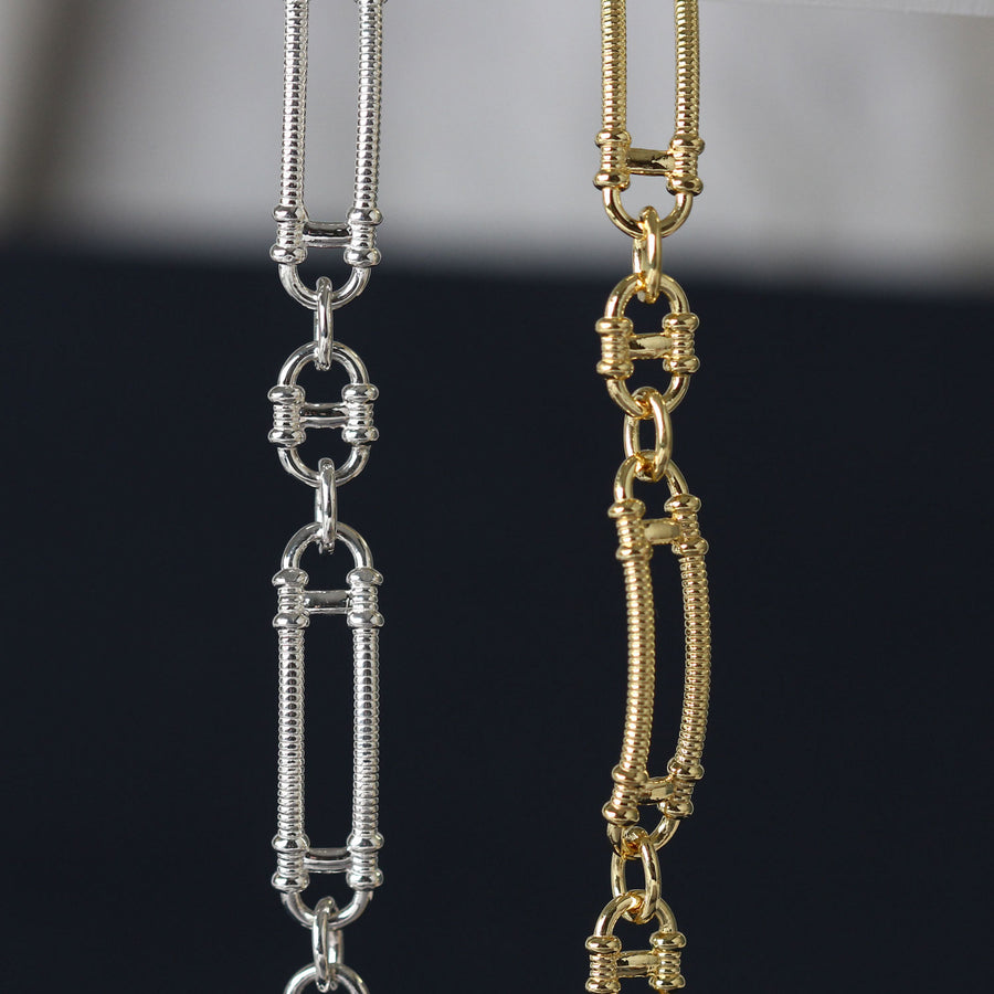 Zoe and Morgan Sky Prana Silver Bracelet at EC One London 