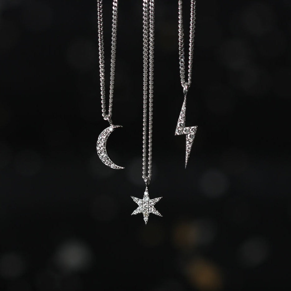 EC One Zoe & Morgan Luna Diamond white Gold necklace