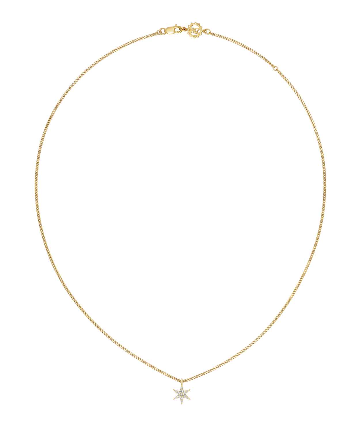EC One Zoe & Morgan Mini Anahata Star Yellow Gold Diamond Necklace