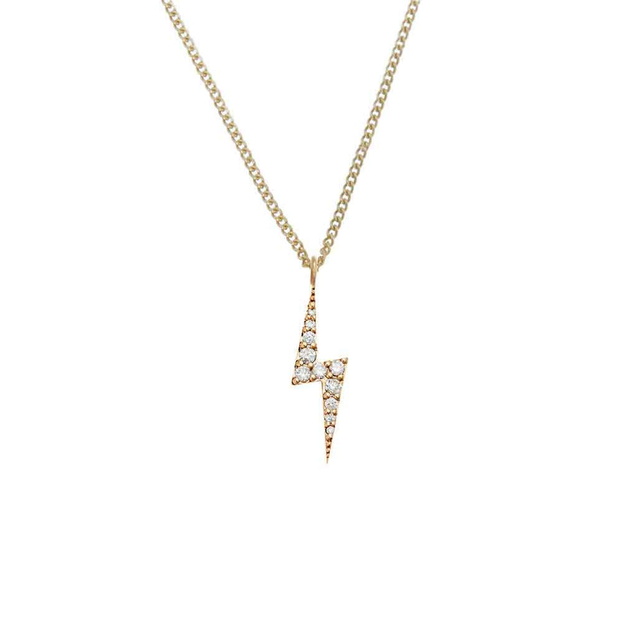 EC One Zoe & Morgan Zap Yellow Gold Diamond Necklace