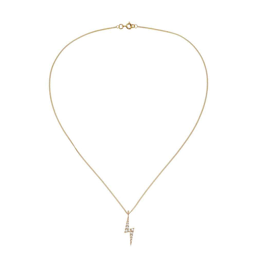 EC One Zoe & Morgan Zap Yellow Gold Diamond Necklace