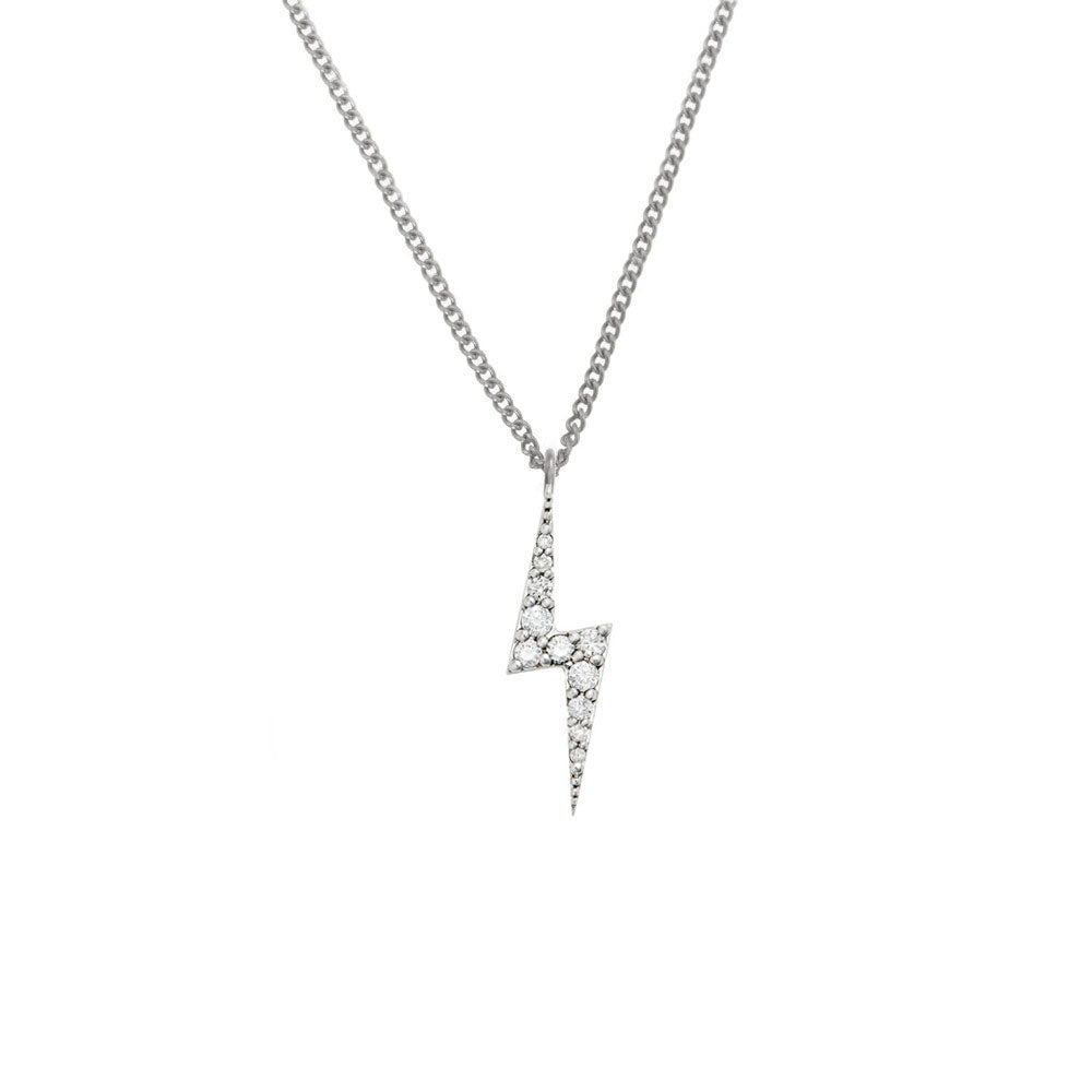 Zoe & Morgan Zap White Gold Diamond Necklace at EC One London